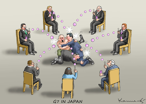 Cartoon: G7 IN JAPAN (medium) by marian kamensky tagged g7,in,japan,g7,in,japan