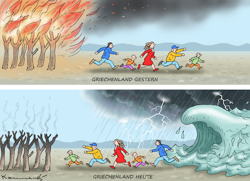 Cartoon: GRIECHISCHE KLIMAAPOKALYPSE (medium) by marian kamensky tagged griechische,klimaapokalypse,griechische,klimaapokalypse