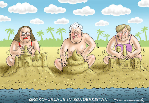 Cartoon: GROKOURLAUB IN SONDERKISTAN (medium) by marian kamensky tagged chemnitz,lynchjustiz,rchtsradikale,proteste,sachsen,maassen,daniel,hillig,chemnitz,lynchjustiz,rchtsradikale,proteste,sachsen,maassen,daniel,hillig