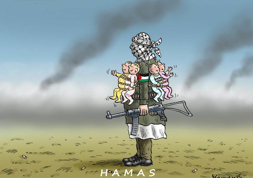 Cartoon: HAMAS-KÄMPFER (medium) by marian kamensky tagged israel,hat,ein,problem,palestina,hamas,israel,hat,ein,problem,palestina,hamas