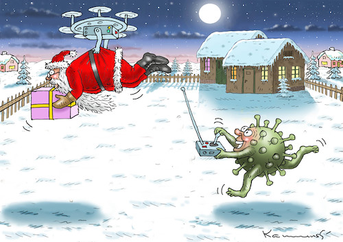 Cartoon: HAPPY CORONA (medium) by marian kamensky tagged coronavirus,epidemie,gesundheit,panik,stillegung,george,floyd,twittertrump,pandemie,weihnachten,santa,klaus,coronavirus,epidemie,gesundheit,panik,stillegung,george,floyd,twittertrump,pandemie,weihnachten,santa,klaus