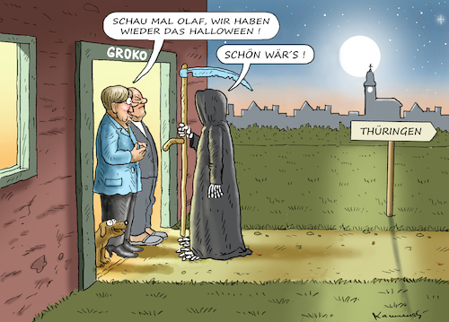 Cartoon: HAPPY GROKO-HALLOWEEN (medium) by marian kamensky tagged merkel,seehofer,unionskrise,csu,cdu,flüchtlinge,gauland,merz,afd,akk,spahn,pegida,hutbürger,höcke,führer,wahlen,thüringen,merkel,seehofer,unionskrise,csu,cdu,flüchtlinge,gauland,merz,afd,akk,spahn,pegida,hutbürger,höcke,führer,wahlen,thüringen