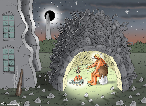 HAPPY NEANDERTHAL HALLOWEEN (medium) Cartoon: HAPPY NEANDERTHAL HALLOWEEN (medium) by marian kamensky tagged happy,neanderthal,white,house,halloween,happy,neanderthal,white,house,halloween