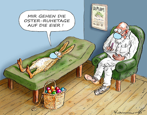 HASE WIRD KRANK von marian kamensky | Politik Cartoon | TOONPOOL