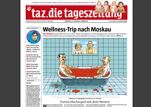 Heute die Tittenseite der TAZ