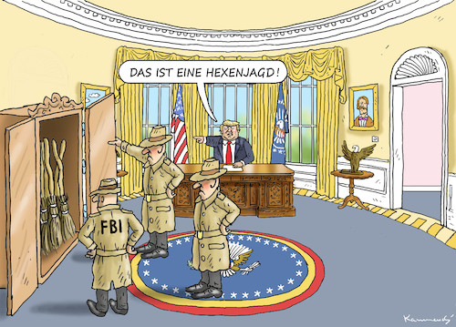 Cartoon: HEXENJAGD AUF TRUMP (medium) by marian kamensky tagged trump,scandal,stephanie,clifford,stormy,daniels,corruption,trump,porn,scandal,sex,stephanie,clifford,stormy,daniels,corruption