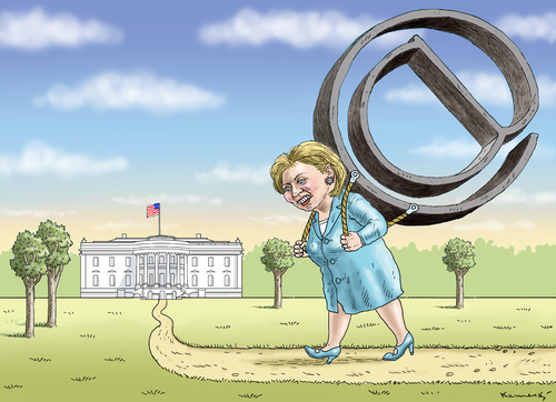 Cartoon: HILLARY CLINTON (medium) by marian kamensky tagged mail,affair,clinton,trump,presidentenwahlen,usa,mail,affair,clinton,trump,presidentenwahlen,usa