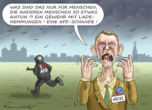 HÖCKE WEINT IN HALLE