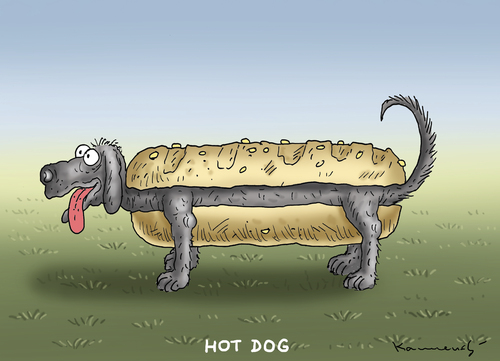 Cartoon: HOT DOG (medium) by marian kamensky tagged hot,dog,hot,dog