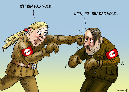 Cartoon: Ich bin das Volk (medium) by marian kamensky tagged lügenpresse,unwort,des,jahres,goebbels,pegida,dresden,lügenpresse,unwort,des,jahres,goebbels,pegida,dresden