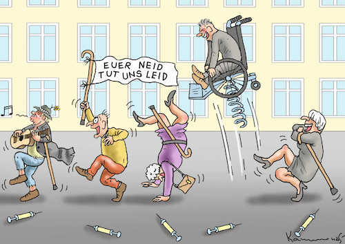 Cartoon: IMPFNEID (medium) by marian kamensky tagged priorisierung,impfung,impfreihenfolge,priorisierung,impfung,impfreihenfolge