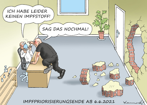 Cartoon: IMPFPRIORISIERUNGSENDE AB 6.6.20 (medium) by marian kamensky tagged impfpriorisierungsende,impfpriorisierungsende