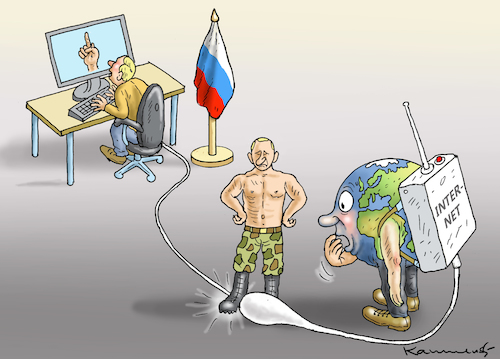 Cartoon: INTERNETSTOPP IN RUSSLAND (medium) by marian kamensky tagged selenskyj,ukraine,rüstungsgeld,trump,wahllampfhilfe,joe,biden,amtsenthebungsverfahren,internetstopp,in,russland,selenskyj,ukraine,rüstungsgeld,trump,wahllampfhilfe,joe,biden,amtsenthebungsverfahren,internetstopp,in,russland