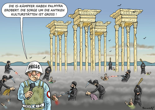 Cartoon: IS erobert Pamyra (medium) by marian kamensky tagged irak,isis,al,baghdadi,kaida,terrorismus,assad,obama,usa,eu,putin,boko,haram,pamyra,schlepper,bundeswehr,irak,isis,al,baghdadi,kaida,terrorismus,assad,obama,usa,eu,putin,boko,haram,pamyra,schlepper,bundeswehr