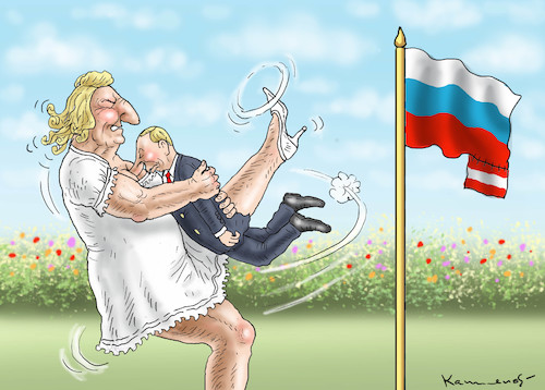 Cartoon: Karin Kneissl tanzt mit Putin (medium) by marian kamensky tagged obama,trump,präsidentenwahlen,usa,baba,vanga,republikaner,inauguration,demokraten,wikileaks,faschismus,putin,fifa,world,cup,in,russia,karin,kneissl,obama,trump,präsidentenwahlen,usa,baba,vanga,republikaner,inauguration,demokraten,wikileaks,faschismus,putin,fifa,world,cup,in,russia,karin,kneissl