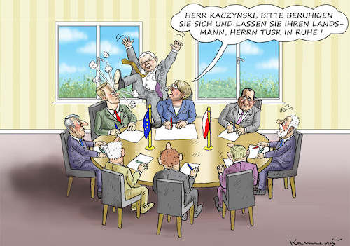 Cartoon: KARTOFFELZWERG KACZYNSKI WÜTET (medium) by marian kamensky tagged kartoffelzwerg,kaczynski,wütet,kartoffelzwerg,kaczynski,wütet