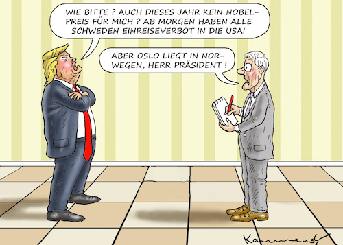 KEIN NOBELPREIS FÜR TRUMP