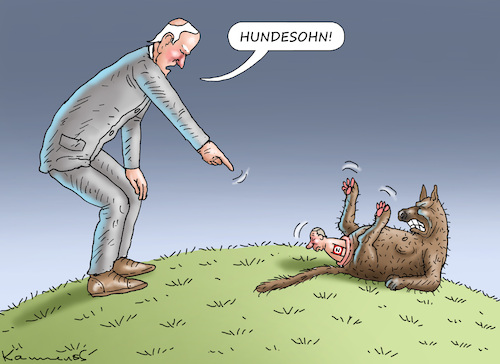 Cartoon: KEINE BESCHIMPFUNG! (medium) by marian kamensky tagged son,of,bitch,biden,putin,beschimpfung,son,of,bitch,biden,putin,beschimpfung