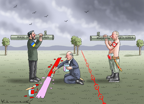 Cartoon: KEINE ROTE LINIE MEHR BEI SCHOLZ (medium) by marian kamensky tagged keine,rote,linie,mehr,bei,scholz,keine,rote,linie,mehr,bei,scholz