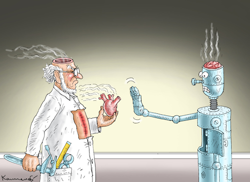 Cartoon: KI IST ENTSETZT (medium) by marian kamensky tagged ki,ist,entsetzt,ki,ist,entsetzt