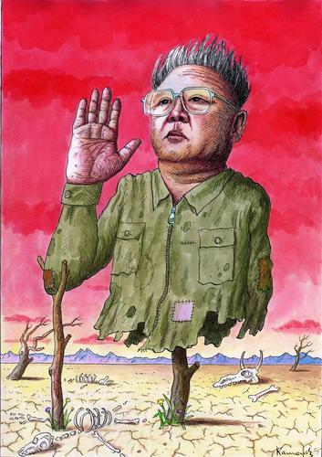 Cartoon: Kim Jong Il (medium) by marian kamensky tagged humor,kim jong il,korea,kim,jong,il