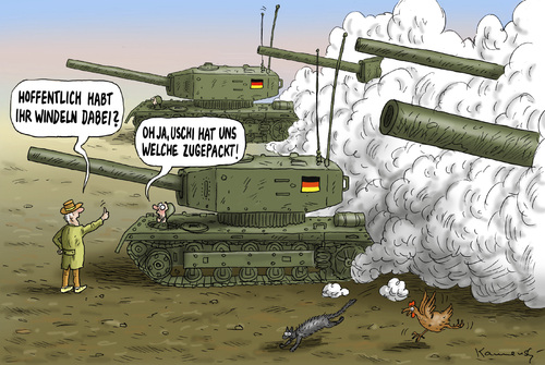 Cartoon: Kindergerechte Bundeswehr (medium) by marian kamensky tagged bundeswehr,ursula,von,der,leyen,familienfreundlich,bundeswehr,ursula,von,der,leyen,familienfreundlich