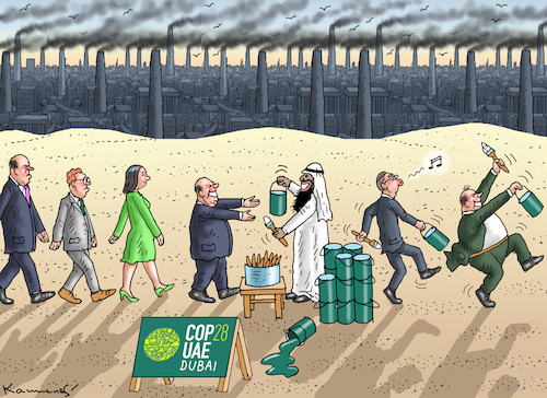 Cartoon: KLIMAKONFERENZ IN DUBAI (medium) by marian kamensky tagged klimakonferenz,in,dubai,gop,28,klimakonferenz,in,dubai,gop,28