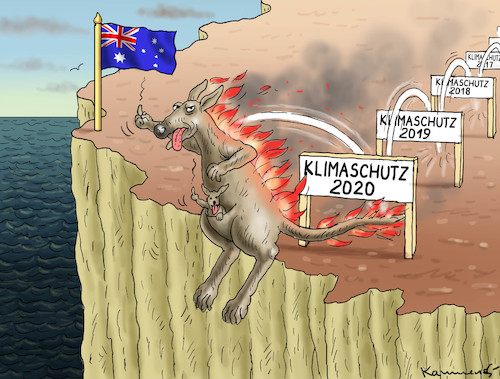 Cartoon: KLIMASCHUTZFAULES AUSTRALIEN (medium) by marian kamensky tagged fridays,for,future,greta,thunberg,schulstreik,klimarettung,co2,suv,klimakonferenz,in,madrid,fridays,for,future,greta,thunberg,schulstreik,klimarettung,co2,suv,klimakonferenz,in,madrid