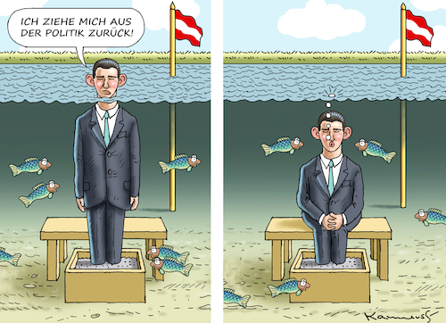 Cartoon: KURZ-ATMIGKEIT AN DER DONAU (medium) by marian kamensky tagged kurz,österreich,staatsanwaltschaft,kurz,österreich,staatsanwaltschaft