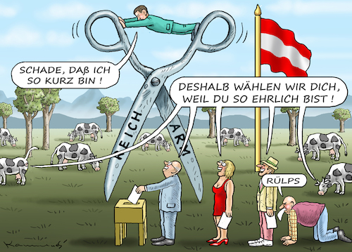 Cartoon: KURZSIEG (medium) by marian kamensky tagged wahlen,in,österreich,kurz,fpö,spö,pilz,parteienfilz,populismus,wahlen,in,österreich,kurz,fpö,spö,pilz,parteienfilz,populismus