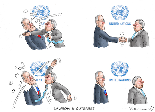 Cartoon: LAWROW UND GUTERRES (medium) by marian kamensky tagged lawrow,und,guterres,lawrow,und,guterres