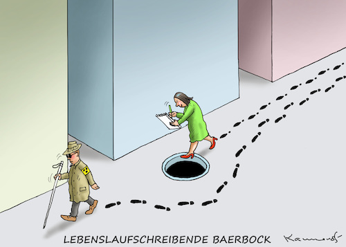 Cartoon: LEBENSLAUFSCHREIBENDE BAERBOCK (medium) by marian kamensky tagged laschet,versus,söder,merkel,wahlen,baerbock,lebenslauf,kandidat,der,herzen,laschet,versus,söder,merkel,wahlen,baerbock,lebenslauf,kandidat,der,herzen