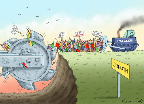 Cartoon: LÜTZERATH (medium) by marian kamensky tagged lützerath,lützerath