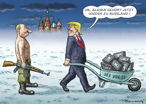 Cartoon: MAKE ALASKA RUSSIAN AGAIN (medium) by marian kamensky tagged obama,trump,präsidentenwahlen,usa,baba,vanga,republikaner,inauguration,demokraten,faschismus,obama,trump,präsidentenwahlen,usa,baba,vanga,republikaner,inauguration,demokraten,faschismus