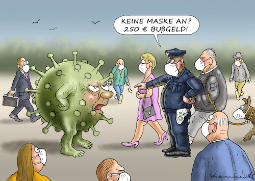 Cartoon: MASKENNICHTTRÄGERVERFOLGUNG (medium) by marian kamensky tagged coronavirus,epidemie,gesundheit,panik,stillegung,trump,pandemie,coronavirus,epidemie,gesundheit,panik,stillegung,trump,pandemie