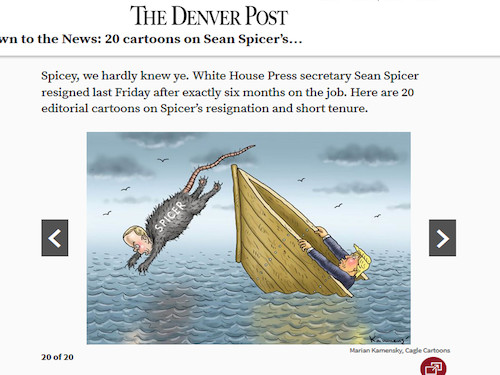 MEIN CARTOON IN THE DENVER POST