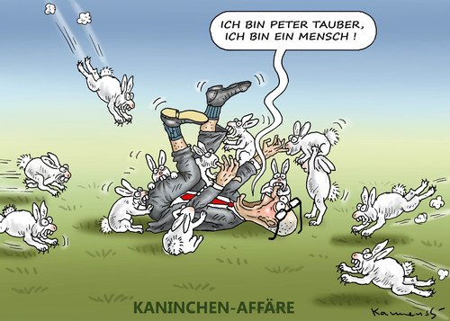 Cartoon: MENSCH PETER TAUBER (medium) by marian kamensky tagged peter,tauber,kaninchen,affäre,cdu,sexismus,peter,tauber,kaninchen,affäre,cdu,sexismus