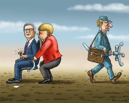 Cartoon: Merkel hält De Maiziere fest (medium) by marian kamensky tagged thomas,de,maiziere,kollisionsschutz,drohne,bundeswehr,verteidigundsministerium,rücktritt,angela,merkel,thomas,de,maiziere,kollisionsschutz,drohne,bundeswehr,verteidigundsministerium,rücktritt,angela,merkel