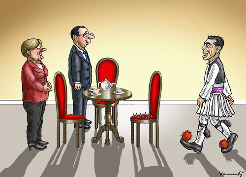 Cartoon: MERKEL HOLLANDE TSIPRAS (medium) by marian kamensky tagged alexis,tsipras,griechenland,rettungsschirm,eu,griechowestern,alexis,tsipras,griechenland,rettungsschirm,eu,griechowestern