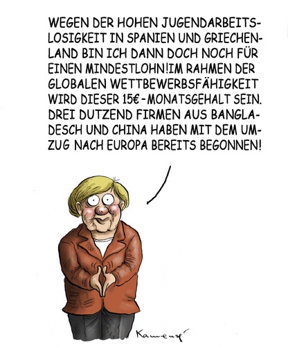 Cartoon: Mindestlohn von Frau Merkel (medium) by marian kamensky tagged fdp,csu,cdu,frauenquote,mindestlohn,harm,eu,crisis,cyprus,merkel,angela,angela,merkel,cyprus,crisis,eu,harm,mindestlohn,frauenquote,cdu,csu,fdp