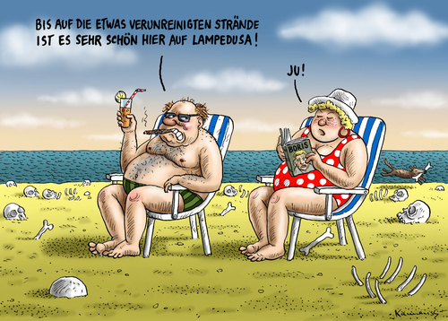 Cartoon: MITTELMEERURLAUB (medium) by marian kamensky tagged mittelmeer,schlepper,afrika,bootsflüchtlinge,mittelmeer,bootsflüchtlinge,afrika,schlepper