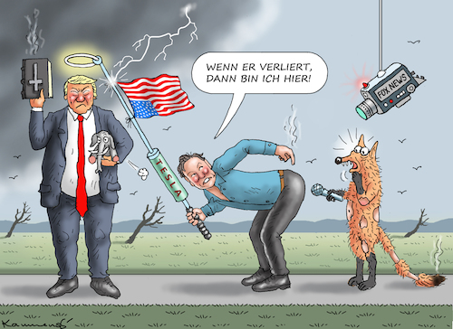 Cartoon: MUSK-HUMOR (medium) by marian kamensky tagged trump,musk,maga,tesla,trump,musk,maga,tesla