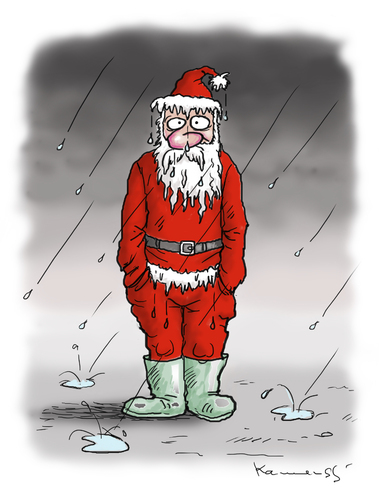 Cartoon: Nassgruss aus Wien (medium) by marian kamensky tagged euro,christmas,crisis,financial,greece,claus,santa,weihnachtsmann,weihnachten