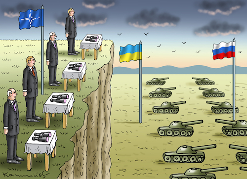 Cartoon: NATO GUT GERÜSTET (medium) by marian kamensky tagged putins,bescherung,ukraine,provokation,nato,osterweiterung,putins,bescherung,ukraine,provokation,nato,osterweiterung