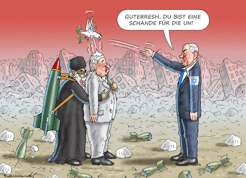 Cartoon: NETANYAHU IST SAUER (medium) by marian kamensky tagged hisbollah,sucht,einen,neuen,chef,iran,guterres,israel,hisbollah,sucht,einen,neuen,chef,iran,guterres,israel