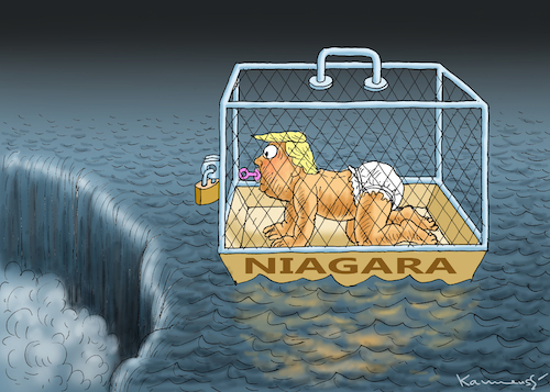 Cartoon: NIAGARA-TRUMP (medium) by marian kamensky tagged obama,trump,präsidentenwahlen,usa,baba,vanga,republikaner,inauguration,demokraten,wikileaks,faschismus,nationalgarde,mexikomauer,obama,trump,präsidentenwahlen,usa,baba,vanga,republikaner,inauguration,demokraten,wikileaks,faschismus,nationalgarde,mexikomauer