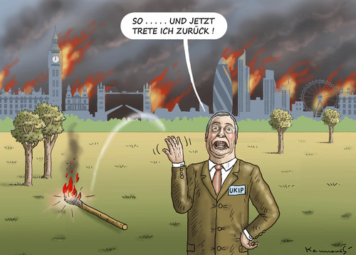 Nigel Farage Von Marian Kamensky Politik Cartoon Toonpool