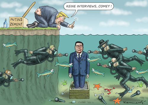 Cartoon: NO INTERVIEWS COMEY (medium) by marian kamensky tagged obama,trump,präsidentenwahlen,usa,baba,vanga,republikaner,inauguration,demokraten,fbi,james,comey,wikileaks,faschismus,obama,trump,präsidentenwahlen,usa,baba,vanga,republikaner,inauguration,demokraten,fbi,james,comey,wikileaks,faschismus