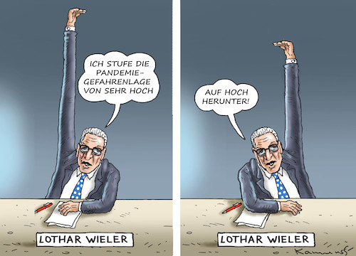 Cartoon: OPTIMISTISCHE MELDUNG DES RKI (medium) by marian kamensky tagged optimistische,meldung,des,rki,lothar,wieler,optimistische,meldung,des,rki,lothar,wieler