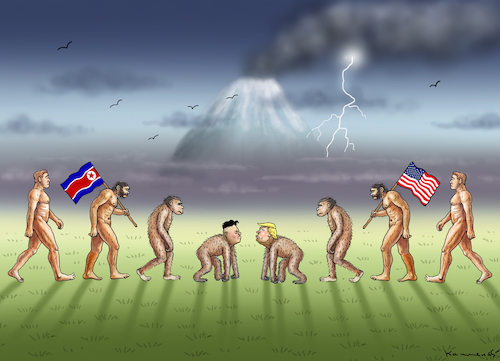 Cartoon: OST GEGEN WEST (medium) by marian kamensky tagged obama,trump,präsidentenwahlen,usa,baba,vanga,republikaner,inauguration,demokraten,kim,jong,un,wikileaks,faschismus,obama,trump,präsidentenwahlen,usa,baba,vanga,republikaner,inauguration,demokraten,kim,jong,un,wikileaks,faschismus